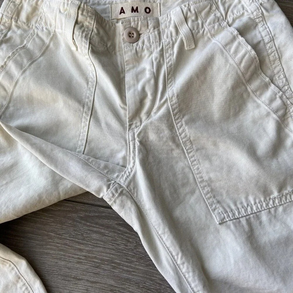 Women's AMO Army Twist Utility Cropped Pants Size 24 - Picture 7 of 12